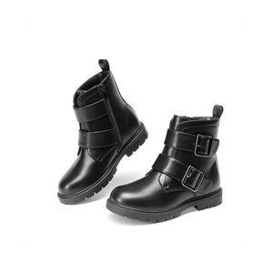 Black Buckle Ankle Boots
